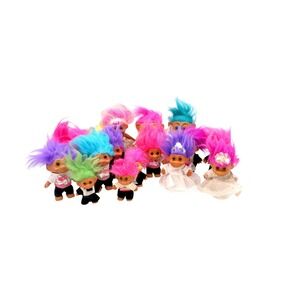 Vintage Troll Dolls Wedding Lot 16 Russ Bride Groom Mixed Colors